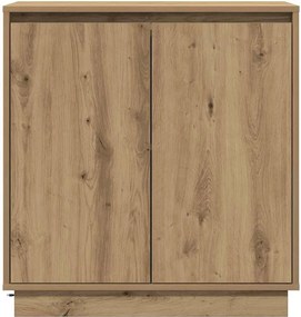 vidaXL Πλευρικό Τραπέζι LED Artisan Δρυς 71 x 34,5 x 75 εκ.