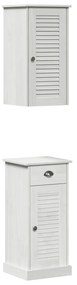 vidaXL Σετ Επίπλων Μπάνιου 2 pcs Καφέ και Λευκό 37 x 34 x 80 εκ