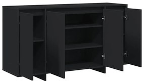 vidaXL Πλαϊνό γραφείο Μαύρο 135 x 41 x 69 cm Επεξεργασμένο ξύλο