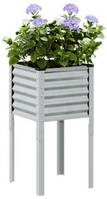 Γλάστρα Κήπου 45x45x88 εκ. από Γαλβανισμένο Ατσάλι