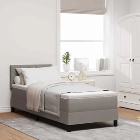 vidaXL Κρεβάτι με Στρώμα & LED Καφέ 80x200 εκ Υφασμάτινο