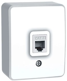 Πρίζα Δικτύου Εξωτερική Murata 1000223201 1xRJ45 CAT6 UTP White Aca