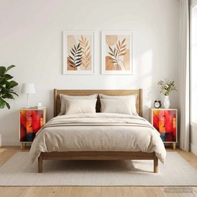 vidaXL Κομοδίνο HEESCH 2 τμχ. Sonoma Δρυς 36 x 33 x 60 εκ