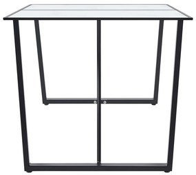 vidaXL Τραπεζαρία Λευκή 160 x 80 x 75 εκ. από Ψημένο Γυαλί