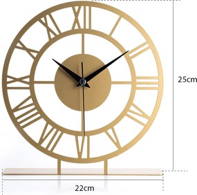 Διακοσμητικό Ρολόι Χρυσό ROMANTAL 25x1,5x23