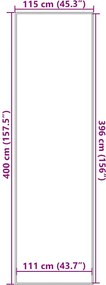 vidaXL Πατάκι Εισόδου Ριγέ Μαύρο και Γκρι 115 x 400 εκ.