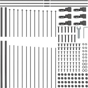 vidaXL Φράχτης Κήπου 2 pcs Γκρι 170 x 215 cm