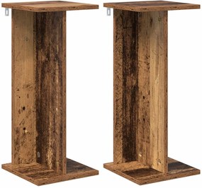 vidaXL Βάση φυτών 2 pcs Παλιό ξύλο 25 x 25,5 x 60,5 εκ.