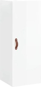 vidaXL Ντουλάπι Γυαλ. Λευκό 34,5 x 34 x 180 εκ. από Επεξεργασμένο Ξύλο