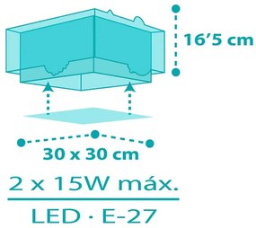 Happy Jungle πλαφονιέρα οροφής (63316) - 1.5W - 20W - 63316