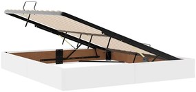 vidaXL Κρεβάτι Αποθήκης Καθαρό Λευκό 180 x 200 cm Τεχνητό δέρμα