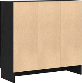 vidaXL Βιβλιοθήκη Μαύρη Οξυά 82,5 x 30,5 x 80 cm Επεξεργασμένο ξύλο