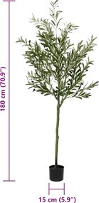 vidaXL Δέντρο Ελιάς Τεχνητό 700 Κλαδιά Πράσινο 180 εκ.