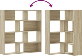 vidaXL Βιβλιοθήκη Γωνιακή 4 Επ. Sonoma Δρυς 85x85x140 εκ Επεξ. Ξύλο