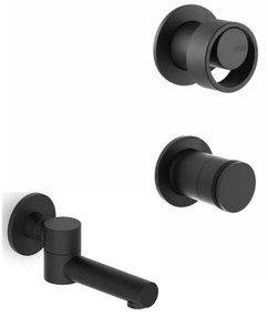 Armando Vicario Halo Black Matt Περιστρεφόμενο Στόμιο+Μίκτης εντ.+εκτροπέας περιστροφικός 2 εξ