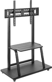 Gembird TVS-100F-01 Βάση Τηλεόρασης Δαπέδου έως 100" και 150kg Ασημί