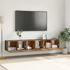 vidaXL Κάστρο Τηλεόρασης Σετ Παλιό Ξύλο Ξύλο Κανονικό Αποθήκευση
