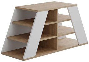 Παπουτσοθήκη Pyramid 855DTE5165 105,5x37,5x50cm Oak-White Μοριοσανίδα, Μελαμίνη