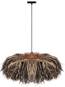 ΦΩΤΙΣΤΙΚΟ ΟΡΟΦΗΣ ORDEM HM4715 ΚΑΠΕΛΟ ΙΝΕΣ SISAL & ΜΠΑΝΑΝΑΣ-ΜΑΥΡΟ & ΦΥΣΙΚΟ Φ75εκ