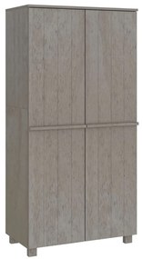 vidaXL Ντουλάπα HAMAR Αν. Γκρι 89 x 50 x 180 εκ. από Μασίφ Ξύλο Πεύκου