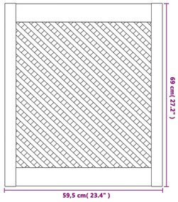 vidaXL Πορτάκια με Περσίδες 2 Τεμ. 59,5x69 εκ. από Μασίφ Ξύλο Πεύκου