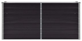 vidaXL Ζαρντινιέρα Υπερυψωμένη Ανθρακί 160x40x77 εκ. Γαλβαν. Χάλυβας