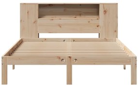 vidaXL Κρεβάτι Βιβλιοθήκη Χωρίς Στρώμα 120x200 εκ Μασίφ Ξύλο Πεύκο