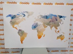 Εικόνα πολυγωνικό παγκόσμιο χάρτη - 60x40
