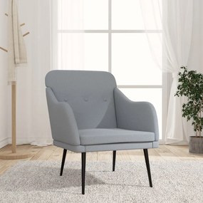 vidaXL Πολυθρόνα Ανοιχτό Γκρι 63 x 76 x 80 εκ. Υφασμάτινη