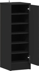 vidaXL Παπουτσοθήκη Μαύρη 32 x 35 x 92 εκ. από Επεξ. Ξύλο
