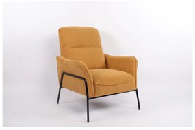 Πολυθρόνα ArteLibre ELAN Πορτοκαλί Ύφασμα Κοτλέ/Μέταλλο 94x77x82cm