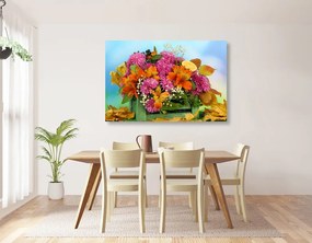 Εικόνα λουλούδια σε ένα κουτί - 90x60