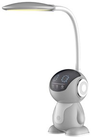 KIDS DESK LAMP LED BADOO ROBOT FIGURE  WHITE-GREY ABS