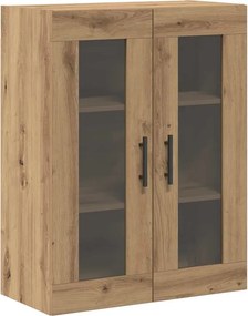 vidaXL Ντουλάπια Τοίχου 2 pcs Βελανιδιά Τέχνη και Μαύρο