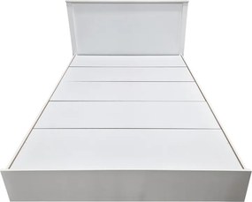 Κρεβάτι Athos pakoworld σε λευκή απόχρωση 140x200εκ