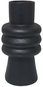 Βάζο Artiom 032480 14x14x26cm Black Αλουμίνιο
