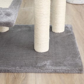 Climbing Tree Cat Tree Play Tree Cat Scratching Post Stairs 5 Layers Beige Grey 48,5 x 48,5 x 100 cm (Μ x Π x Υ)