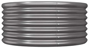 vidaXL Ζαρντινιέρα Ανθρακί 80x80x36 εκ. Γαλβανισμένος χάλυβας