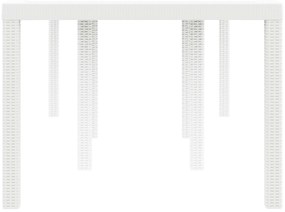 vidaXL Κήπος Τραπέζι Λευκό 200x100x73 εκ. Πολυ Ράττον