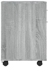 Ντουλάπι Με Ροδάκια Γκρι Sonoma 45 x 38 x 54 εκ. Επεξεργ. Ξύλο - Γκρι