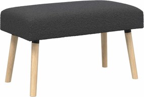 vidaXL παγκάκι Μονόχρωμο Σκούρο Γκρι 80 x 40 x 46 εκ. Μπουκλέ