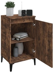 vidaXL Κομοδίνα 2 Τεμ. Καπνιστή Δρυς 40x35x70 εκ. Επεξεργασμένο Ξύλο