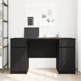 vidaXL γραφείο  Μαύρο Δρυς 140x49x76 εκ Επεξεργασμένο ξύλο