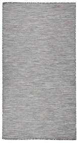 vidaXL Χαλί Εξωτερικού Χώρου με Επίπεδη Ύφανση Καφέ/Μπλε 80 x 150 εκ.