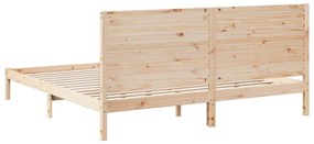 vidaXL Πλαίσιο Κρεβατιού Μακρύ Χωρίς Στρώμα 200x220 εκ Μασίφ Ξύλο