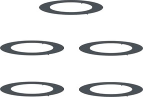 vidaXL κατάλληλο για επίπεδα δαχτυλίδια δέντρου 5 pcs Ανθρακί