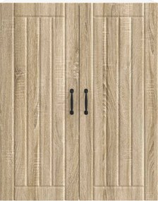 vidaXL Ντουλάπα Τοίχου LUCCA Sonoma Δρυς 80 x 31 x 100 εκ.