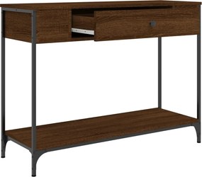 vidaXL Τραπέζι Κονσόλα Καφέ Δρυς 100x34,5x75 εκ. Επεξεργασμένο Ξύλο