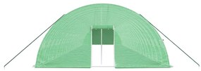 vidaXL Θερμοκήπιο με Ατσάλινο Πλαίσιο Πράσινο 144 μ² 24 x 6 x 2,85 μ.