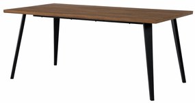 Τραπέζι Riverton 650, Καφέ, Μαύρο, 75x90x180cm, Ινοσανίδες μέσης πυκνότητας, Μέταλλο | Epipla1.gr